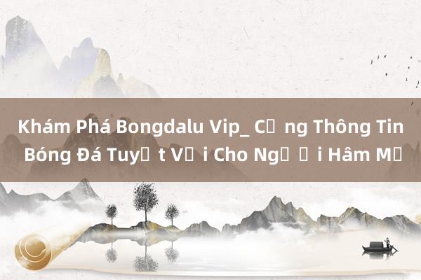 Khám Phá Bongdalu Vip_ Cổng Thông Tin Bóng Đá Tuyệt Vời Cho Người Hâm Mộ