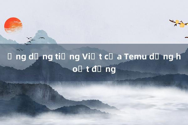 Ứng dụng tiếng Việt của Temu dừng hoạt động