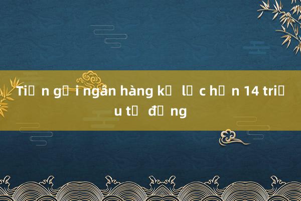 Tiền gửi ngân hàng kỷ lục hơn 14 triệu tỷ đồng