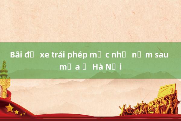 Bãi đỗ xe trái phép mọc như nấm sau mưa ở Hà Nội